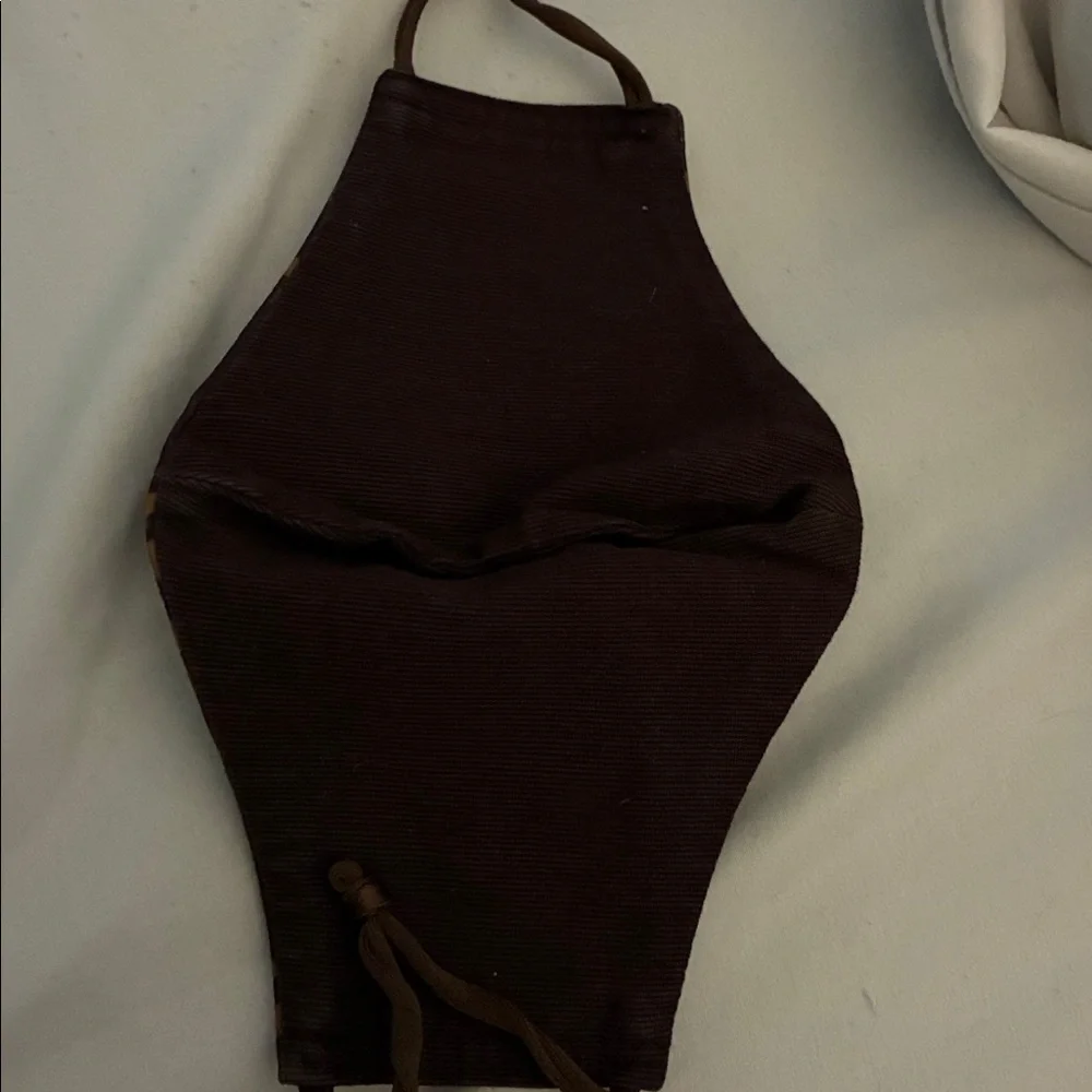 Loius vutton material Brown Patterned Face Mask